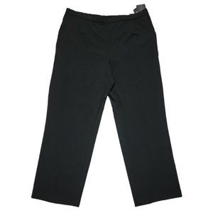 Briggs Womens Black pants Comfort Waistband Hidden Elastic Sz 22W